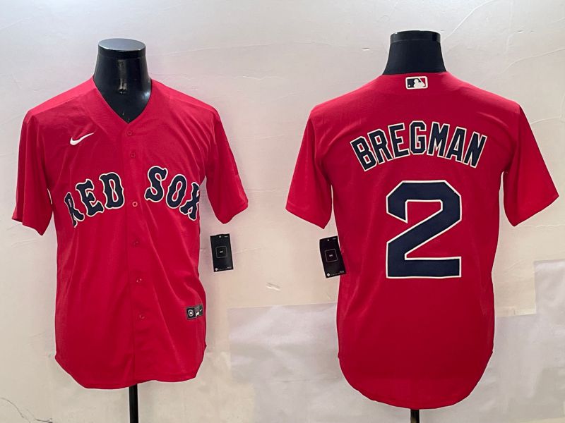 Men Boston Red Sox 2 Bregman Red Game 2025 Nike MLB Jersey style 5